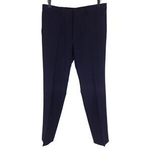 Dries Van Noten Wool-Blend Pants Size 50 US M Mens Navy Trousers